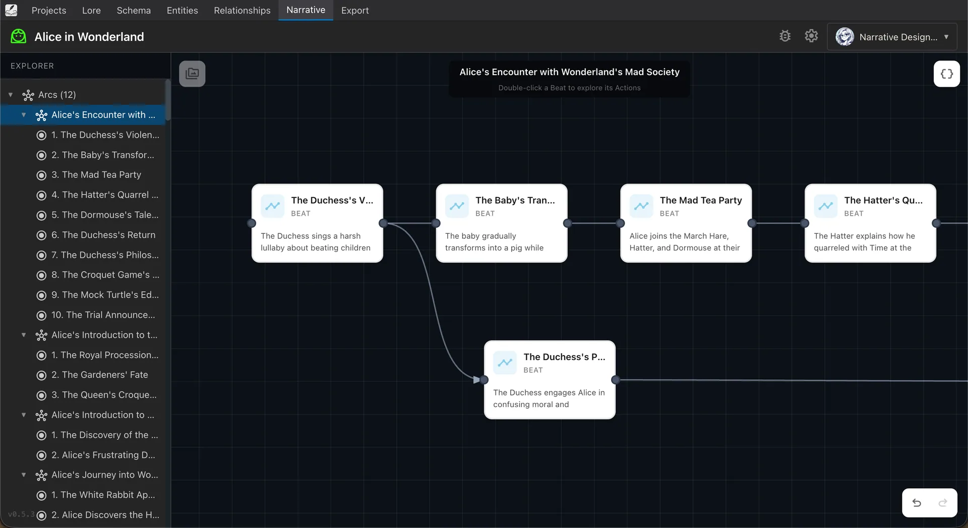 LoreWeaver Architect schema editor for custom entity types